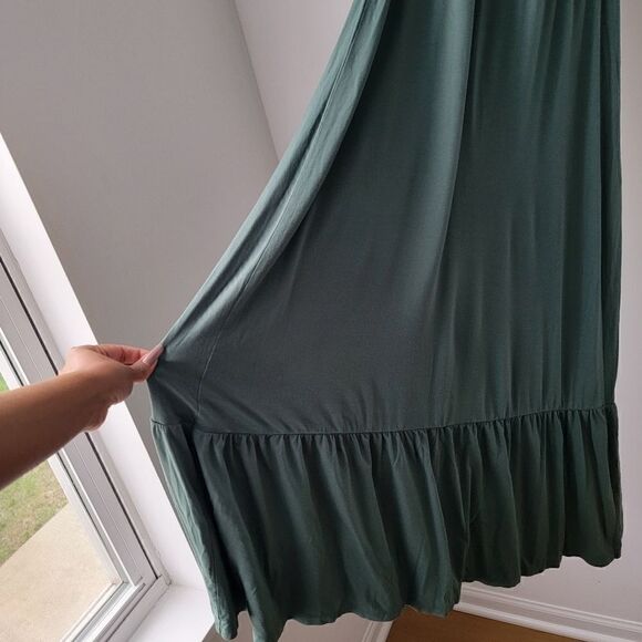 OLD NAVY Hunter Green Fit & Flare Jersey-Knit Maxi Dress for Women Size XS - Picture 5 of 7